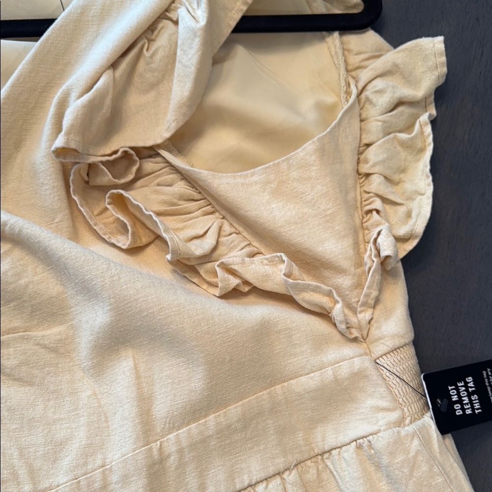 Yellow Ruffled Maxi Dress - Picture 7 of 8